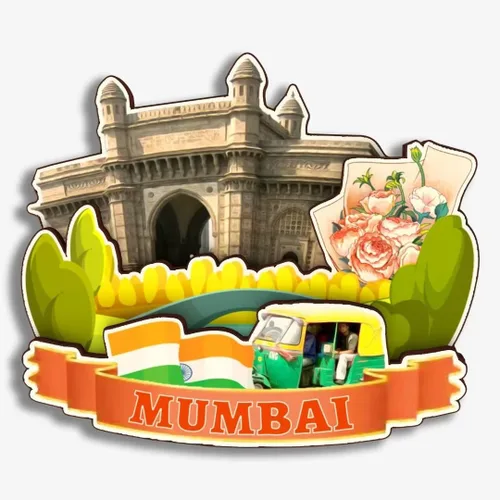 Miniatura 19 de Jaipur India - Imán de nevera de madera 3D de madera hecha a mano para viajes, recuerdos de la ciudad, imán para nevera, decoración del hogar