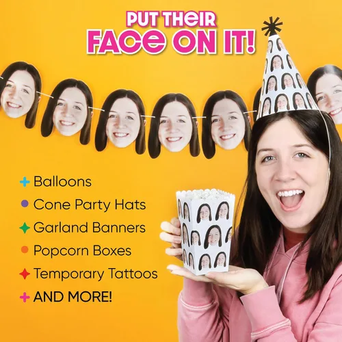 Miniatura 9 de Big Dot of Happiness Cara divertida con fotos personalizadas, recuerdos de fiesta, tatuajes temporales divertidos para la cara, juego de 12