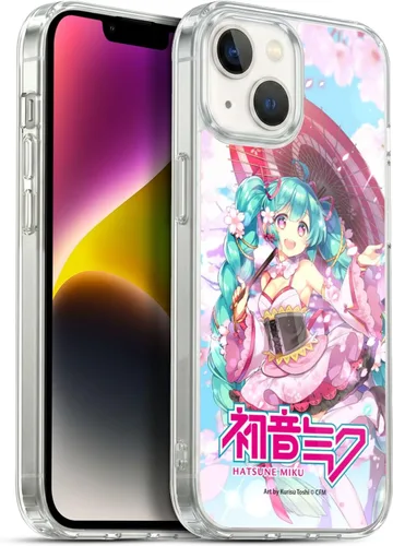 Miniatura 230 de Head Case Designs Licencia Oficial Hatsune Miku Gráficos Lindos Carcasa de Gel [Protección de Grado Militar] Compatible con Apple iPhone 7