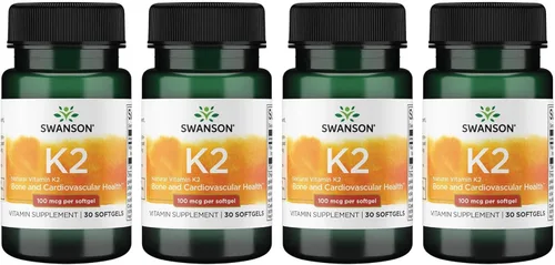 Miniatura 7 de Swanson Vitamina K2 (Menaquinona-7) - Suplemento vitamínico que apoya la salud cardiovascular y ósea - Hecho de Natto japonés para ayudar a regular