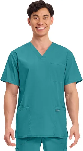 Miniatura 67 de Cherokee WW Professionals WW695 - Camisa de uniforme sanitario para hombre, con cuello en V
