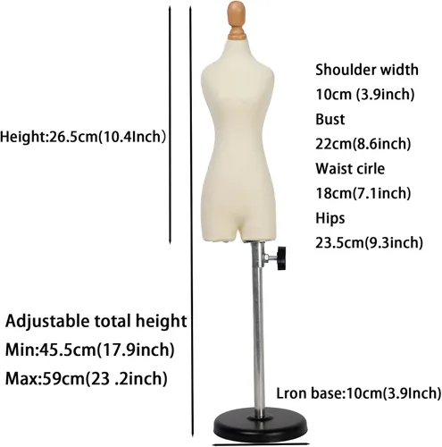 Miniatura 2 de Maniquí de forma de vestido femenino (no para adultos) Mini vestido de pantalón de costura en miniatura directamente en el cuerpo