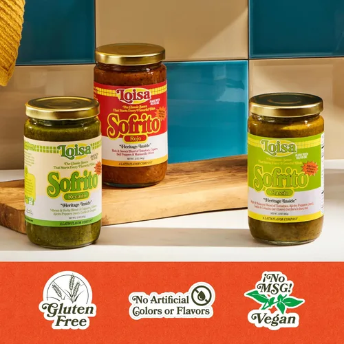 Miniatura 5 de Loisa Recaito Sofrito - Salsa de cocina, sin OMG, sin MSG, sin conservantes, sin colorantes artificiales, sin sabores artificiales, vegano, sabor
