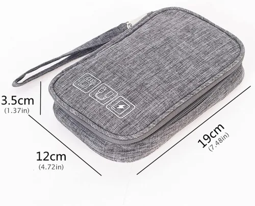 Miniatura 3 de 4 bolsas organizadoras electrónicas, bolsa organizadora de cables de viaje pequeña, organizador de cables de viaje impermeable, funda de transporte