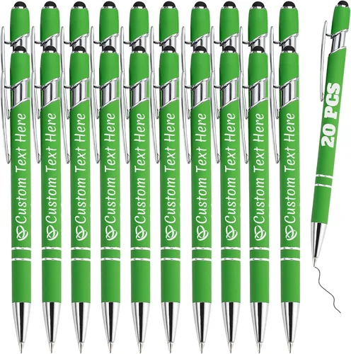 Miniatura 102 de Bolígrafos personalizados con grabado de nombre personalizado, bolígrafos de punta de lápiz con punta de lápiz personalizada, bolígrafos de Azul