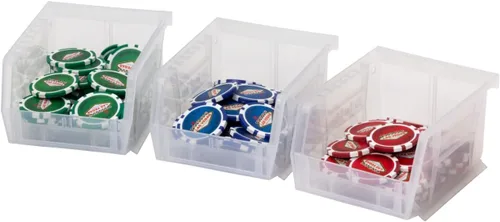 Miniatura 14 de Akro-Mils 30210 AkroBins contenedores de plástico para almacenamiento, se pueden colgar y son apilables, (5 x 4 x 3 pulgadas), color rojo, 6