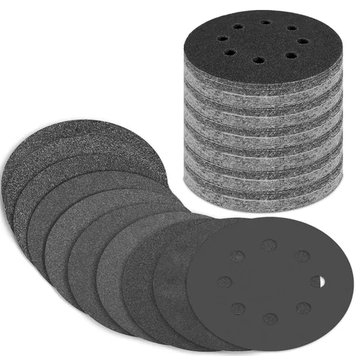 Miniatura 8 de 2 almohadillas de repuesto para lijadora de 5 pulgadas, 8 agujeros de gancho y bucle con 3 orificios para tornillos para lijadora orbital aleatoria