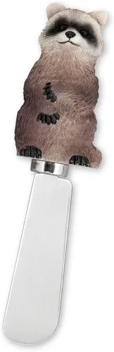 Miniatura 4 de UP Woodland Animals - Esparcidores de queso, asas de resina pintadas a mano con cuchillas de acero inoxidable para untar queso crema, mantequilla