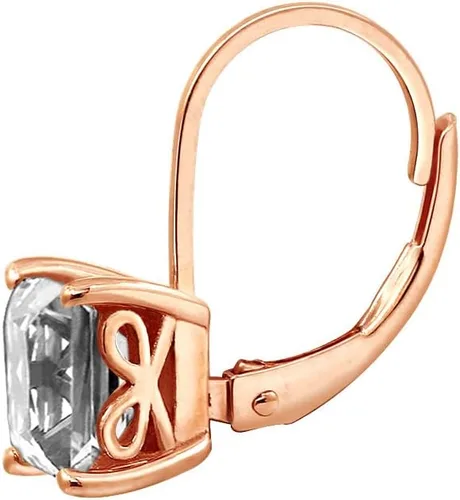 Miniatura 3 de Tienda Essentials Sterling Silver Princess Cut Leverback Earrings made with Infinite Elements Cubic Zirconia (previously Tienda Collection)