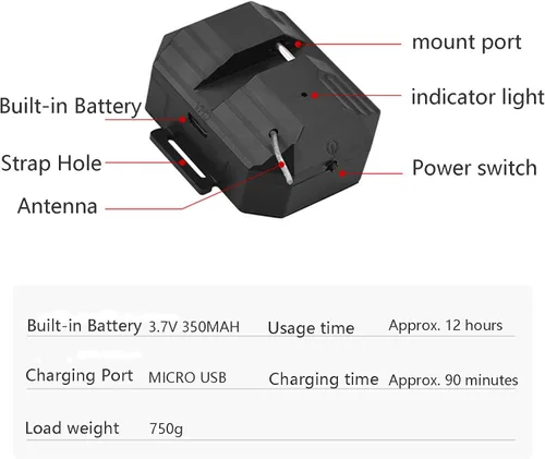 Miniatura 5 de Sistema Airdrop compatible con DJI Mini 4 Pro/Mini 3/Mini 3 Pro/Mini 2/Mini SE Drone Payload Dropper Release Dropper System Delivery Transport