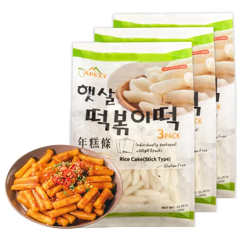 Miniatura 9 de APEXY Tortas de arroz coreanas para Tteokbokki, auténticos palitos de pastel de arroz coreano masticables, sin gluten, veganos, sin OMG, pasteles