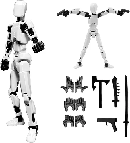 Miniatura 13 de Dumwick Juego de figuras de acción de Titan 13, figuras de acción de robot Titan 13 impresas en 3D multiarticuladas móviles, figuras de acción Nova