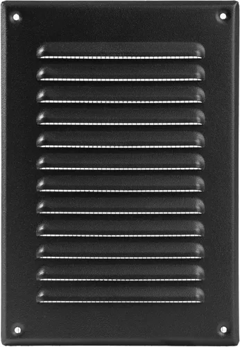 Miniatura 58 de Vent Systems - Cubierta de rejilla de ventilación de aire de alero rectangular de metal negro de 3 x 10 pulgadas (interior), deflector
