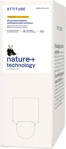Miniatura 15 de ATTITUDE Spray limpiador multiusos, verificado por EWG, vegano, fabricado con 94% de ingredientes a base de plantas, sin rayas para cocina, baño
