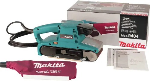 Makita 9404 8.8-amperes 4 por 24 pulgadas Gamuza de velocidad variable lijadora de cinturón con bolsa para el polvo