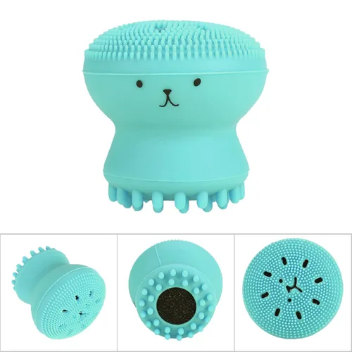 Miniatura 6 de Cepillo de limpieza facial, eliminación de grasa exfoliante, herramienta de lavado de pulpo, medusas y pulpos, cepillo de limpieza de silicona suave