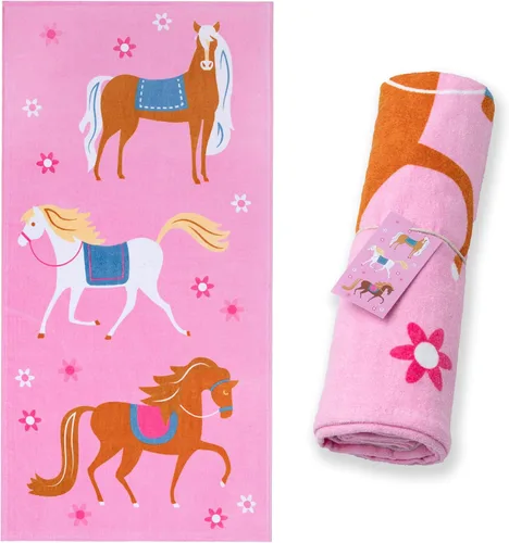 Miniatura 18 de Wildkin Toalla de playa para niños, 100% algodón, suave y absorbente, ideal para piscina y playa, animales salvajes