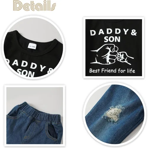 Miniatura 50 de Renotemy Ropa de bebé para niño, trajes de mezclilla, sudadera con capucha para bebés, pantalones de mezclilla, ropa para niños pequeños