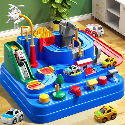 Miniatura 9 de Pista de carreras de autos para niños a partir de 3 años, juguetes de autos para niños de 3 años, pista de carreras para niños de 3 años