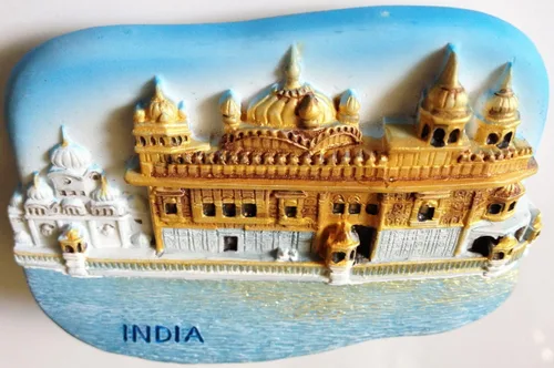 Miniatura 3 de El Templo Dorado (Harmandir Sahib) Amritsar INDIA Resina 3D Refrigerador Nevera Imán Tailandés Hecho a Mano Artesanía.
