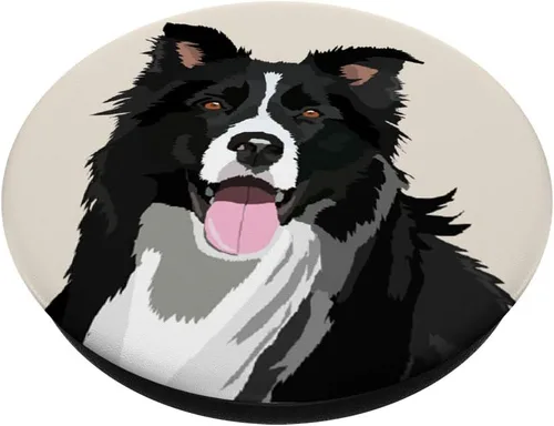 Miniatura 2 de Border Collie Dog - Soporte y agarre para teléfonos y tabletas, Negro