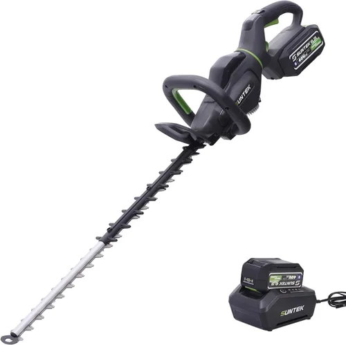 SUNTEK Cortasetos inalámbrico de 40 V con hoja de doble acción de 24 pulgadas, pantalla integrada y conexión de aplicación, cortasetos a pilas con