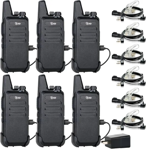 TID RADIO TD-M8s Walkie Talkies para adultos, radio bidireccional de largo alcance, radios FRS VOX sin licencia, walkie talkies recargables de 2