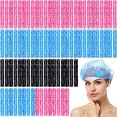 Miniatura 8 de Leyndo 1000 gorros de ducha desechables de plástico impermeables a granel, procesamiento de cabello elástico, grueso e impermeable, para mujeres