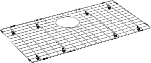 Miniatura 11 de Paquete de 2 rejillas de metal dorado para fregadero de cocina, 13"L X 11.6"W, protectores de fregadero de acero inoxidable con orificio de drenaje