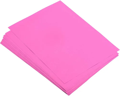 MECCANIXITY 100 hojas de papel de copia de color de 8 1/2 pulgadas, papel de impresora de 2.54 oz/m², rojo fluorescente para impresión de oficina,