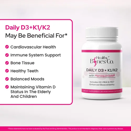 Miniatura 3 de Premium D3 K2 – Vitamina D3 K2 de espectro completo, 2000 UI D3 + MK7 + MK4 + K1, suplementos diarios D3 K2 y K1 – Vitamina D apoya la absorción