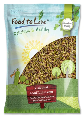 Miniatura 8 de Food to Live - Mitades y piezas de pistacho asado en seco, 8 onzas - Sin cáscara, aperitivo apto para dieta keto y paleo. Ideal para ensaladas