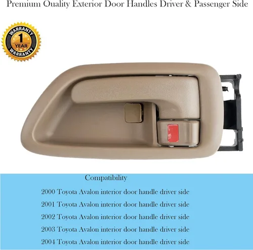 Miniatura 4 de Manija de puerta interior interior delantera trasera izquierda del lado del conductor para Toyota Avalon 2000-2004, Sequoia 2001-2007, Tundra