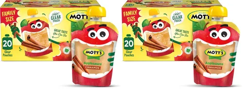 Miniatura 26 de Mott's Puré de manzana sin azúcar añadido, hecho de fruta real, sin sabores artificiales, bolsas transparentes de 3.2 onzas, paquete de 20