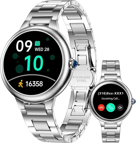 SOUYIE Reloj inteligente DA GPT 2026 para mujer, pantalla AMOLED de 1.19 pulgadas, esfera de reloj personalizable AI, frecuencia cardíaca, monitor