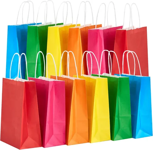Miniatura 13 de RACETOP Bolsas de Papel Marrón Grandes con Asas al Por Mayor 100 Piezas 16x6x12 Pulgadas Bolsas de Regalo al Por Mayor, Bolsas de Papel Kraft Marrón