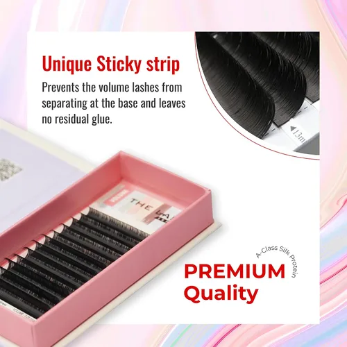 Miniatura 5 de THE LASH SUPPLY PREMIUM - Extensión de pestañas de volumen 0.03, 0.05, 0.07 de grosor - longitud de mezcla C/CC/D y 0.354-0.787 in, extensiones
