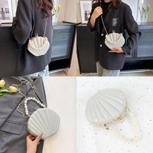 Miniatura 2 de Women Mini Seashell Evening Clutch Top-Handle Bag Cross-body Bag