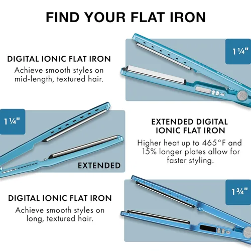 Miniatura 8 de BabylissPRO Nano Titanium Ionic Hair Straightener, Professional Flat Iron for All Hair Types