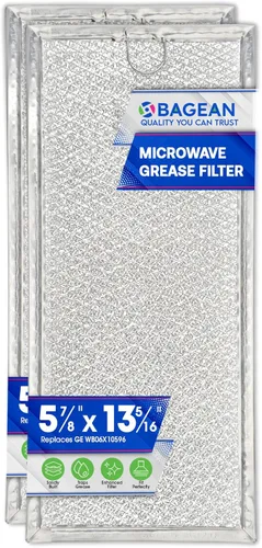 Filtro de microondas de repuesto de 13.3 x 5.85 pulgadas WB06X10596 GE para Whirlpool Samsung Maytag – Filtros de grasa de pantalla de malla de