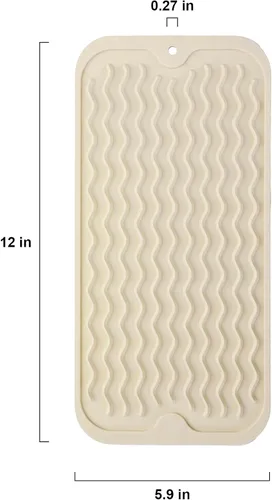 Miniatura 2 de Tapete de silicona para secado de platos para múltiples usos, fácil de limpiar, ecológico, tapete escurridor de platos resistente al calor