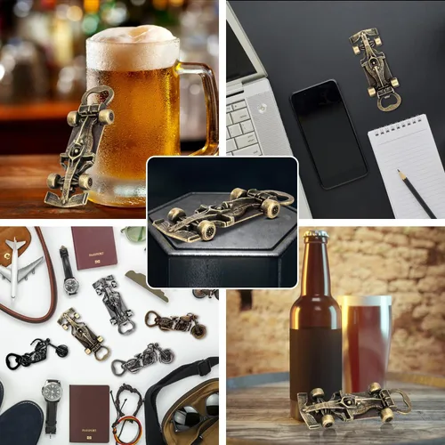 Miniatura 7 de LKKCHER Regalos de autos de carreras para hombres y mujeres, abrebotellas de cerveza de auto de carreras novedoso, regalos de cumpleaños y Navidad