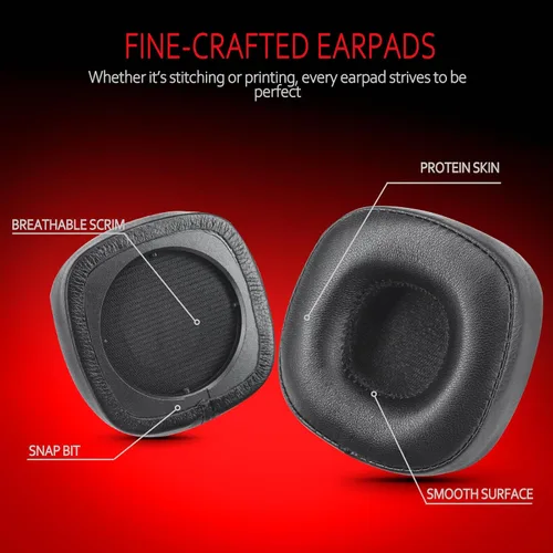 Miniatura 3 de Krone Kalpasmos Almohadillas de repuesto para auriculares Marshall Major III/IV, compatible con almohadillas Marshall Major 3/4, piel de cordero