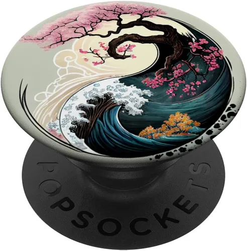 Miniatura 7 de Yin Yang - Bonsái de flor de cerezo y PopSockets Great Wave PopGrip para MagSafe