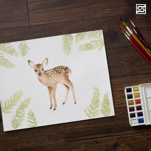 Miniatura 8 de Bloque de papel de acuarela fluido, 4 x 6 pulgadas, 15 hojas, 140 libras (300 g/m²), bloque prensado en frío para pintura de artistas y medios