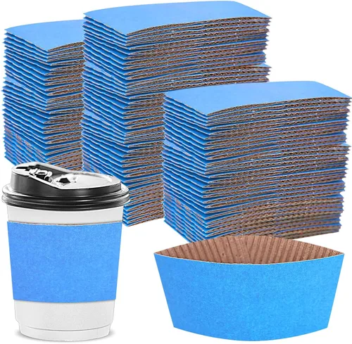 zsccxq Fundas desechables para taza de café, papel kraft corrugado, fundas protectoras aisladas para tazas de café, expreso para bebidas calientes,