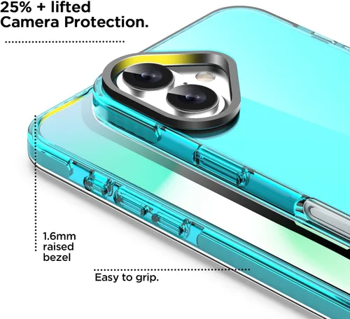 Miniatura 187 de AICase Funda protectora para iPhone 16 compatible con iPhone 16, delgada, ligera, transparente [no amarillenta] Diseño vibrante