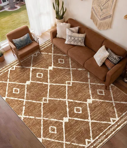 Miniatura 9 de Alfombra de pasillo de 2 x 6 pulgadas para interior - Alfombra de entrada rústica de cabaña con diseño de oso, antideslizante, de pelo bajo