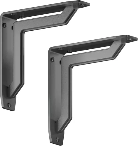 Miniatura 104 de Starby Charleston Soportes de acero resistente para repisa de chimenea, estante flotante, soporte de encimera, soldado a mano (paquete de 2)