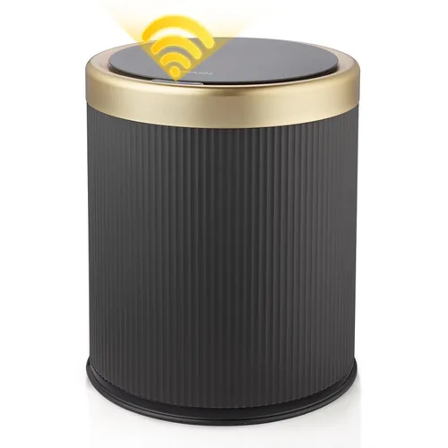 Miniatura 9 de Cubo de basura automático con sensor de movimiento para baño con tapa, cubo de basura sin contacto de 2.8 galones, bote de basura pequeño